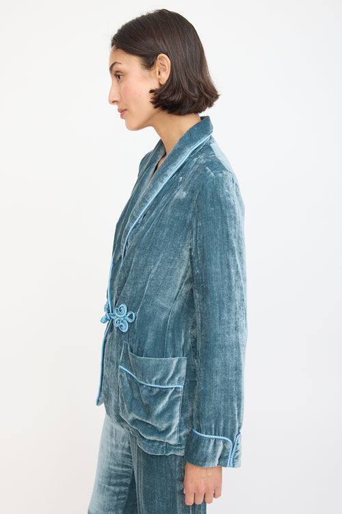 For Restless Sleepers Blue Velvet Suit