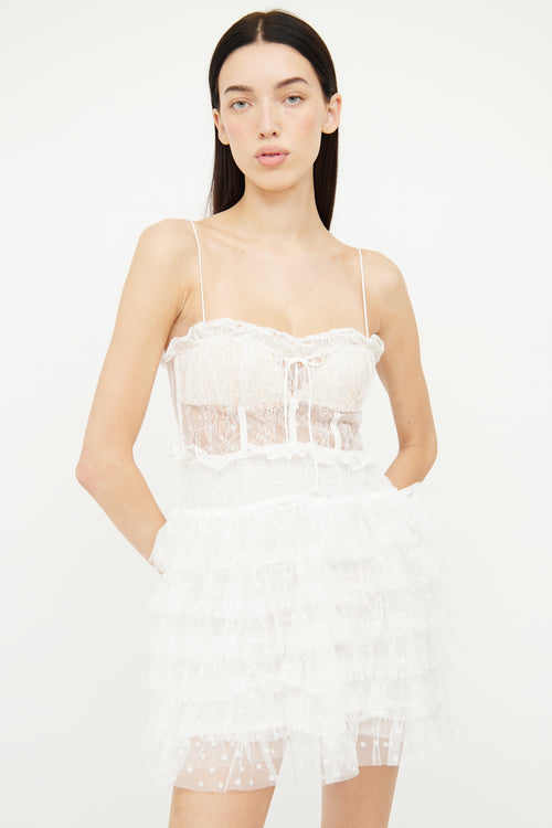 For Love 
Lemons White Lace Mini Dress