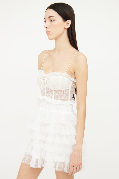 For Love 
Lemons White Lace Mini Dress