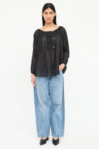 Forte Forte Sheer Button Blouse