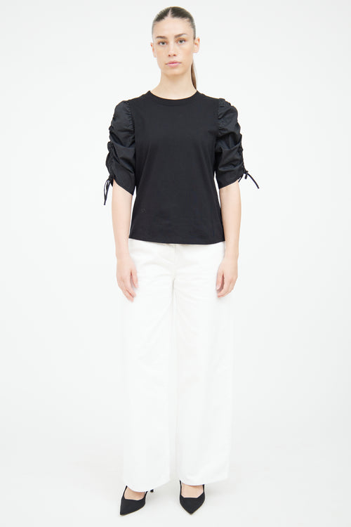 Frame Black Puff Sleeve Top