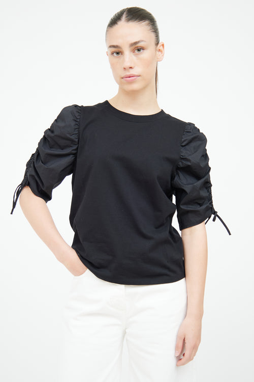 Frame Black Puff Sleeve Top