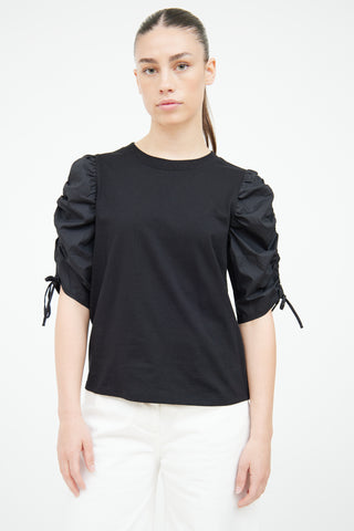 Frame Black Puff Sleeve Top