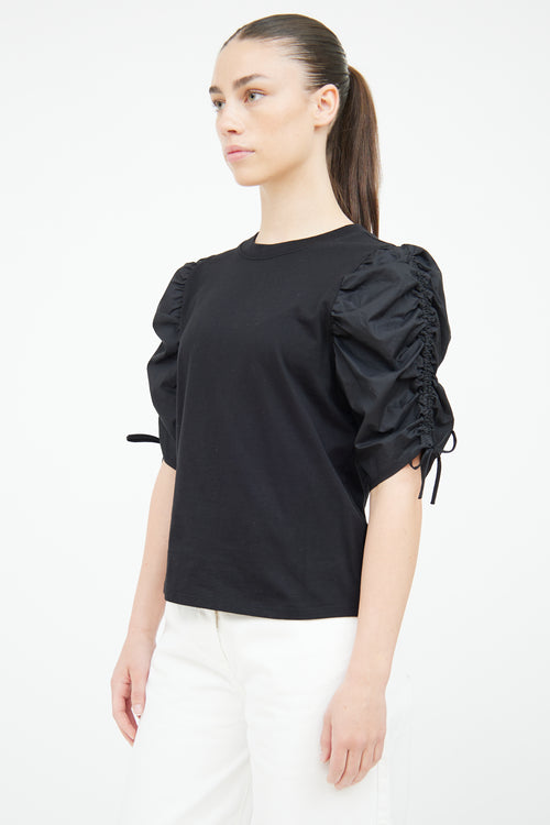 Frame Black Puff Sleeve Top