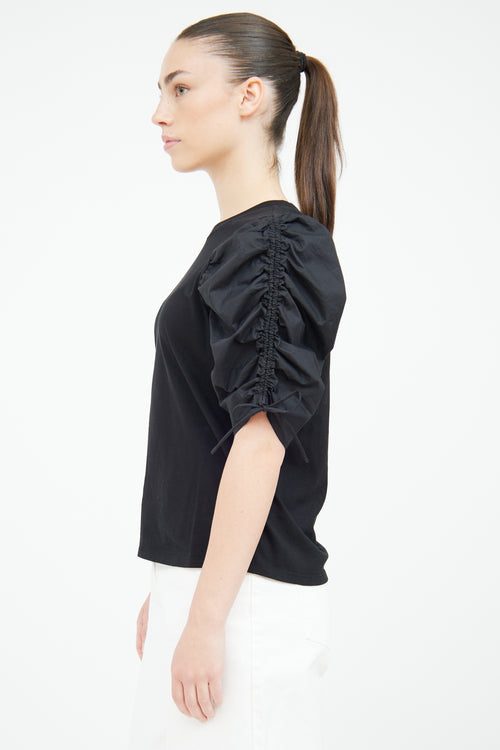 Frame Black Puff Sleeve Top