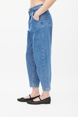 Frame Medium Wash Balloon Campus Jeans