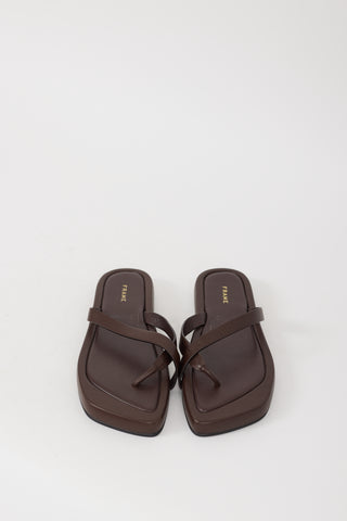 Frame Brown Leather Le Montauk Sandal