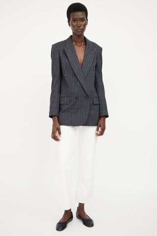 Frame Grey Pinstripe Blazer