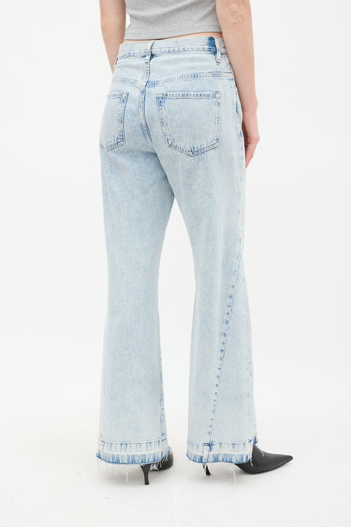 Frame Light Wash Le Baggy Palazzo Jeans