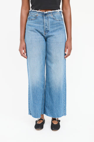 Frame Medium Wash Le Low Baggy Wide Leg Jean