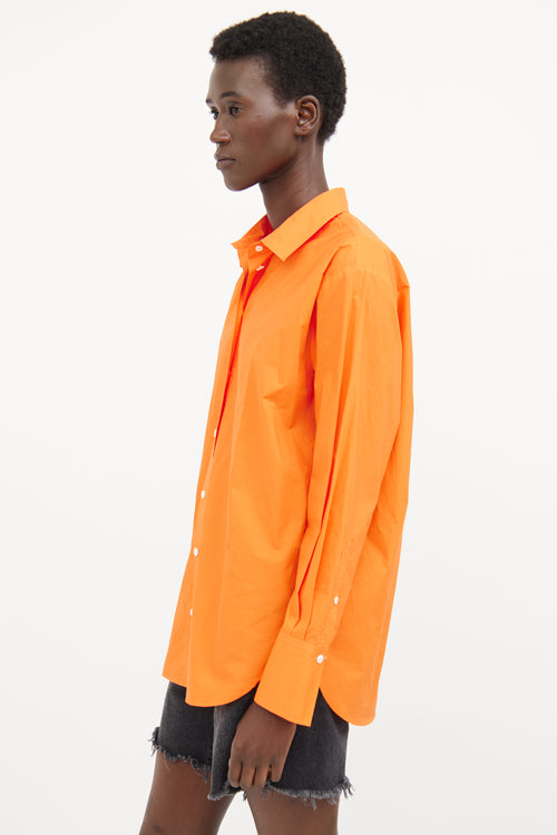 Frame Orange Button Up Shirt