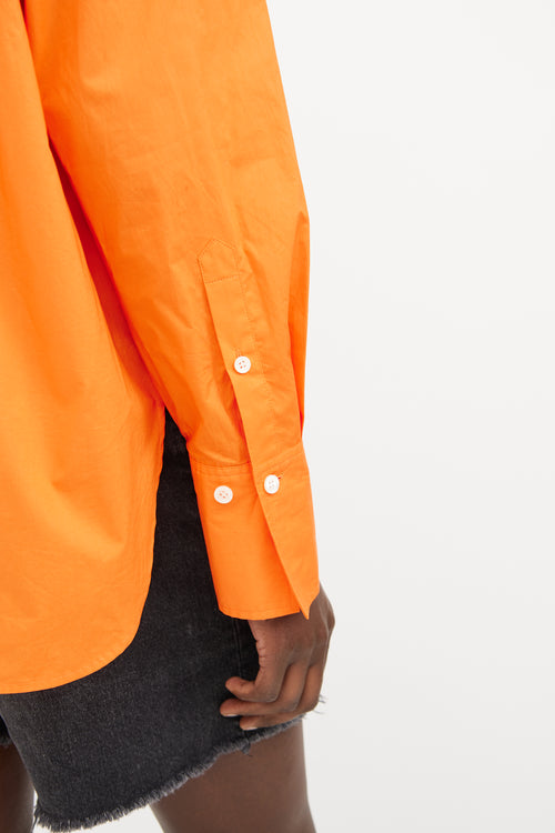 Frame Orange Button Up Shirt