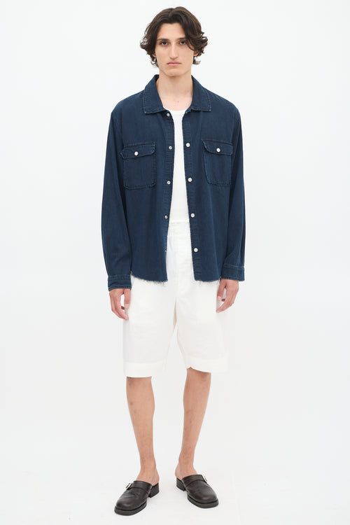 Frame Raw Denim Two Pocket Shirt