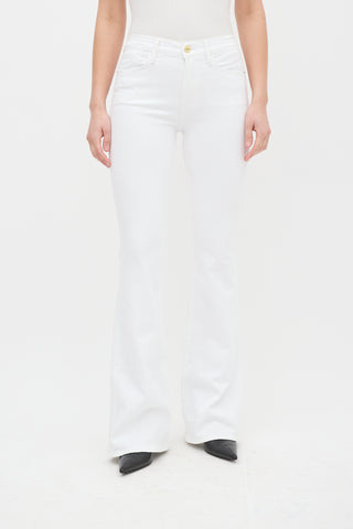 Frame White Le High Flare Jeans