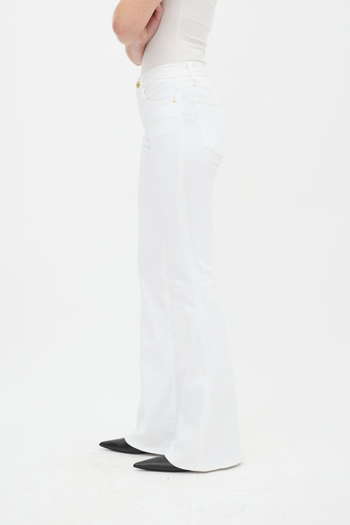 Frame White Le High Flare Jeans