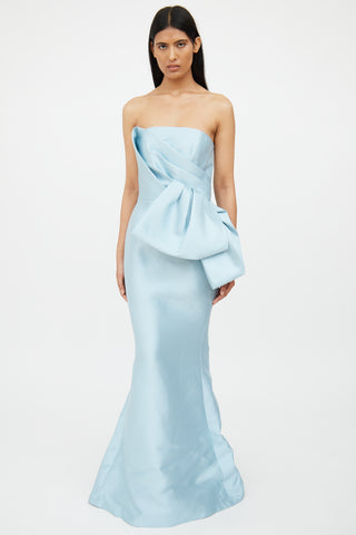 VSP Archive Blue Bow Strapless Dress