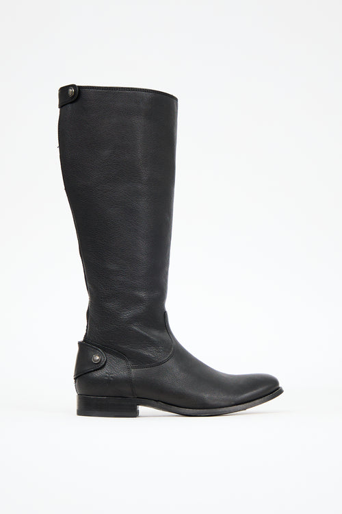 Frye Black Leather Riding Boot