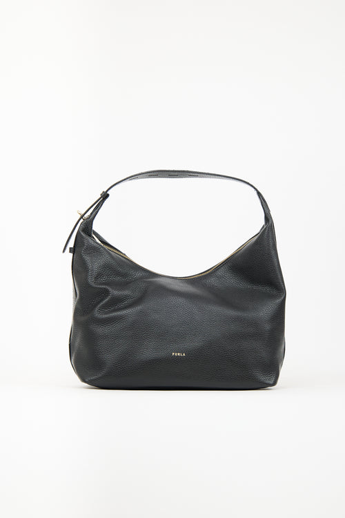 Furla Black Leather Shoulder Bag