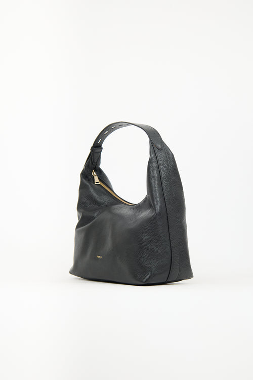 Furla Black Leather Shoulder Bag