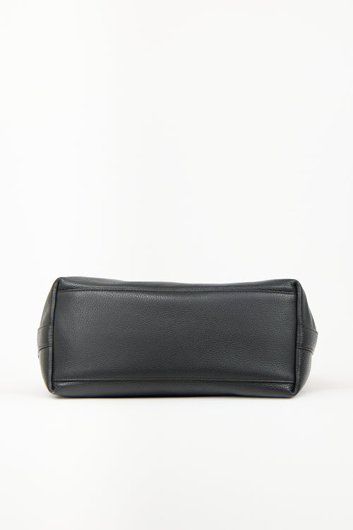 Furla Black Leather Shoulder Bag