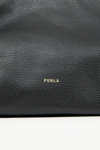 Furla Black Leather Shoulder Bag