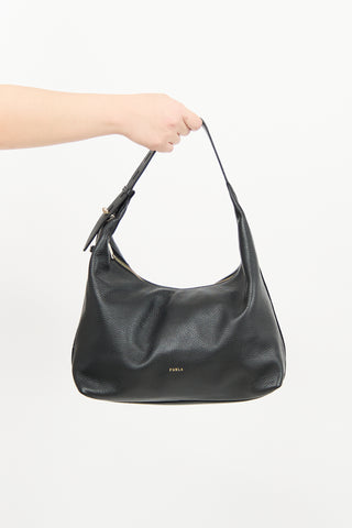 Furla Black Leather Shoulder Bag