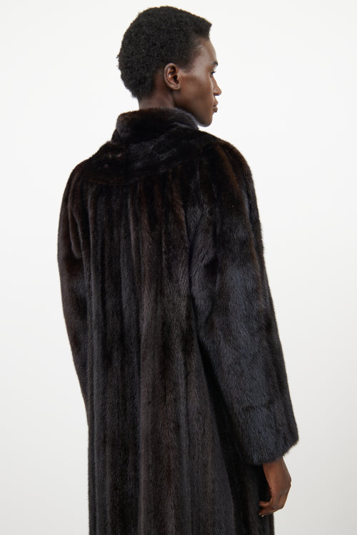 VSP Archive Dark Brown Fur Panelled Coat