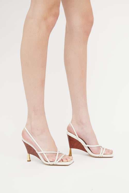 GIA/RHW White 
Brown Heeled Rosie Sandal