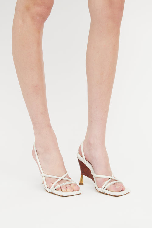 GIA/RHW White 
Brown Heeled Rosie Sandal