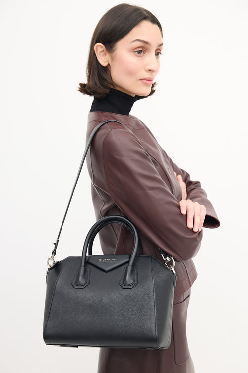 Givenchy Black Leather Small Antigona Bag