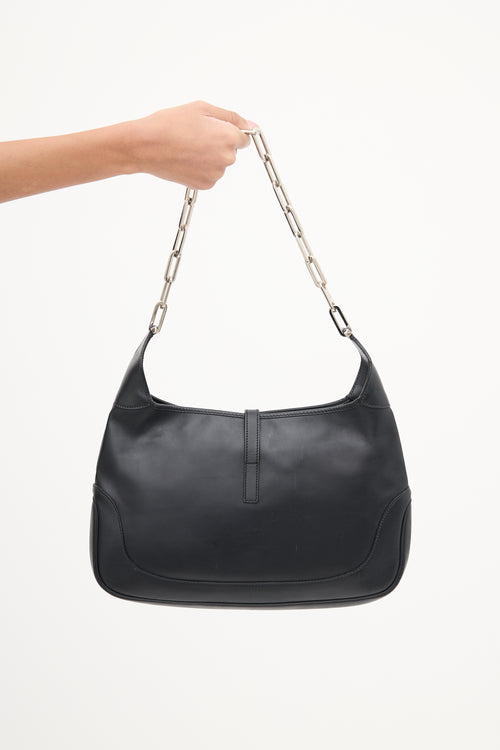 Gucci Black Leather Jackie Shoulder Bag