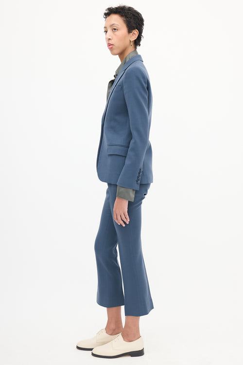 Gucci Blue Wool Peak Lapel Blazer