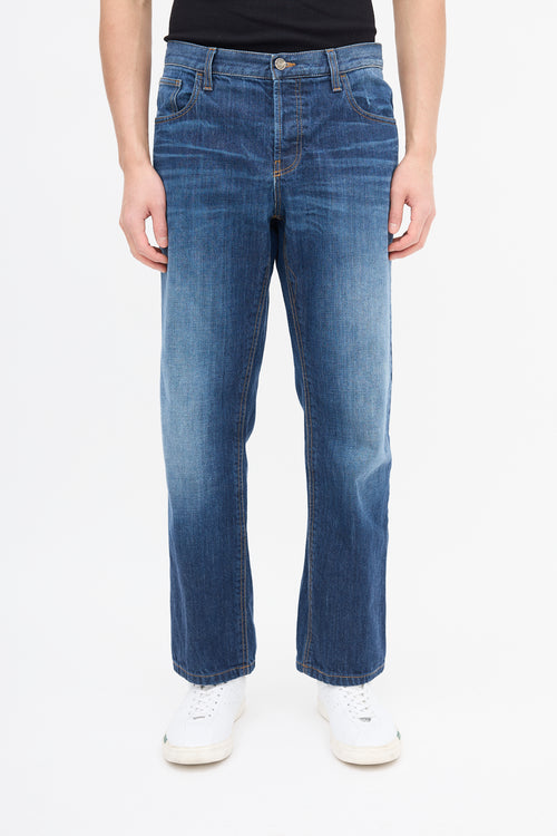 Gucci Medium Wash Straight Leg Jeans