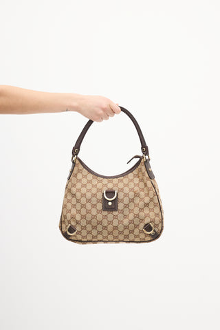 Gucci Beige 
Brown Monogram Abbey Bag