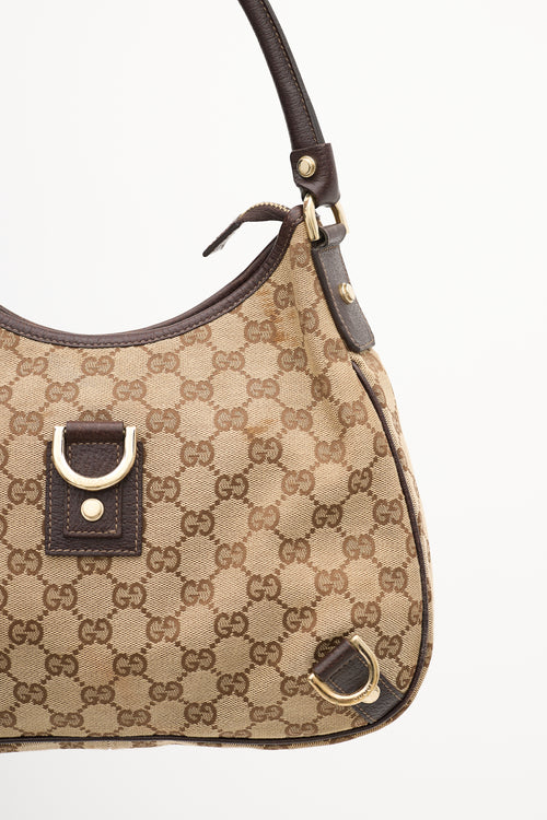 Gucci Beige 
Brown Monogram Abbey Bag