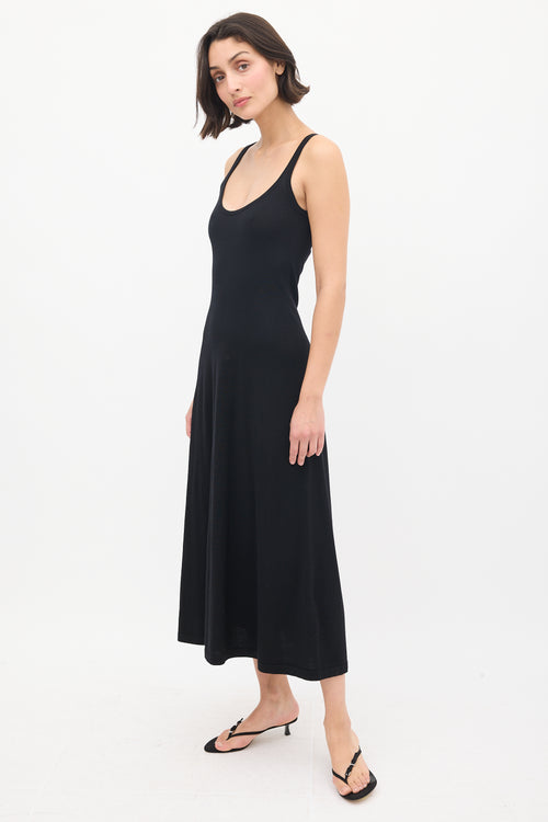 Gabriela Hearst Black Cashmere 
Silk Midi Tank Dress