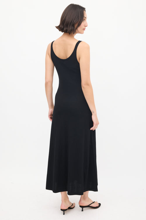 Gabriela Hearst Black Cashmere 
Silk Midi Tank Dress