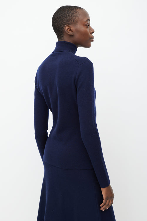 Gabriela Hearst Navy Wool Sweater 
Skirt Set