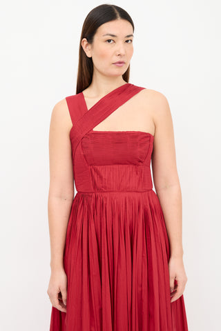 Gabriela Hearst Pleated Midi Dress