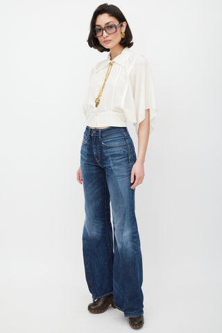 Gabriela Hearst X E.L.V. Denim Blue Foster Reconstructed Jeans