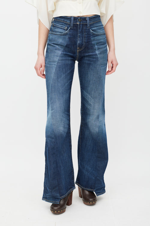 Gabriela Hearst X E.L.V. Denim Blue Foster Reconstructed Jeans