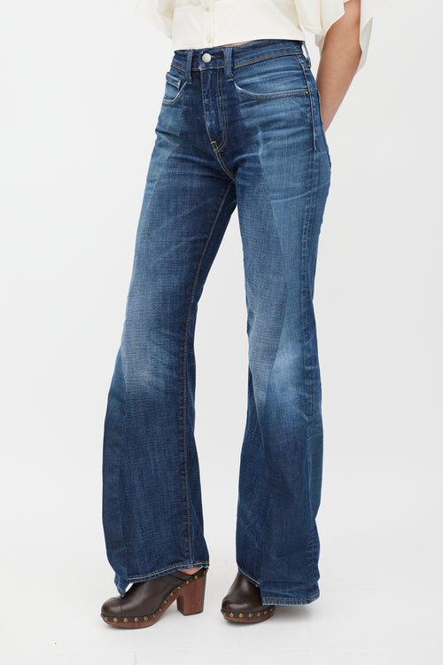 Gabriela Hearst X E.L.V. Denim Blue Foster Reconstructed Jeans