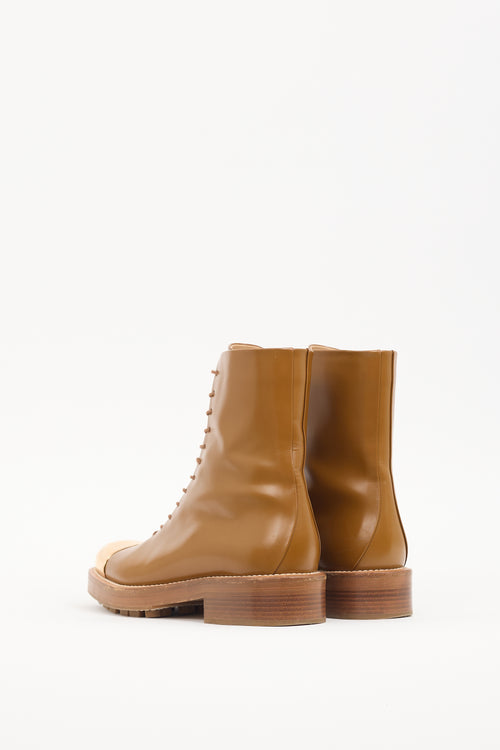 Gabriela Hearst Brown Leather Riccardo Cap Toe Boot