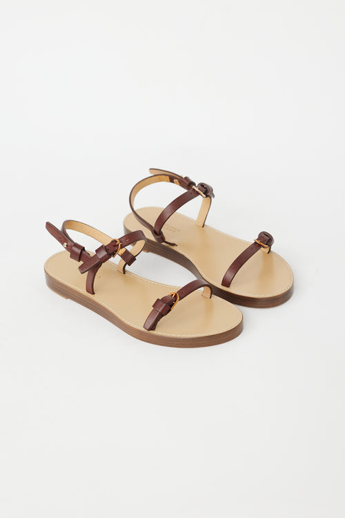 Gabriela Hearst Brown Leather Steward Sandal