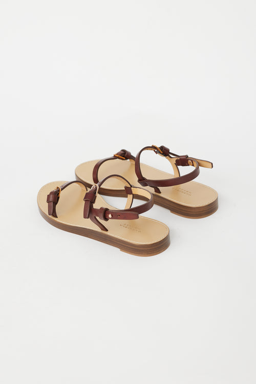 Gabriela Hearst Brown Leather Steward Sandal