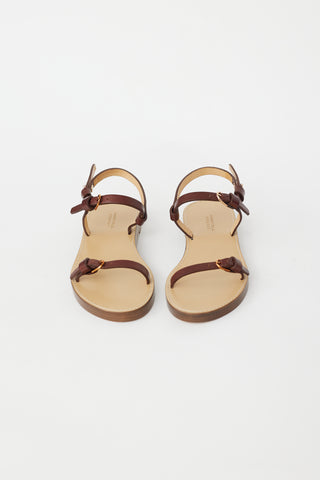 Gabriela Hearst Brown Leather Steward Sandal