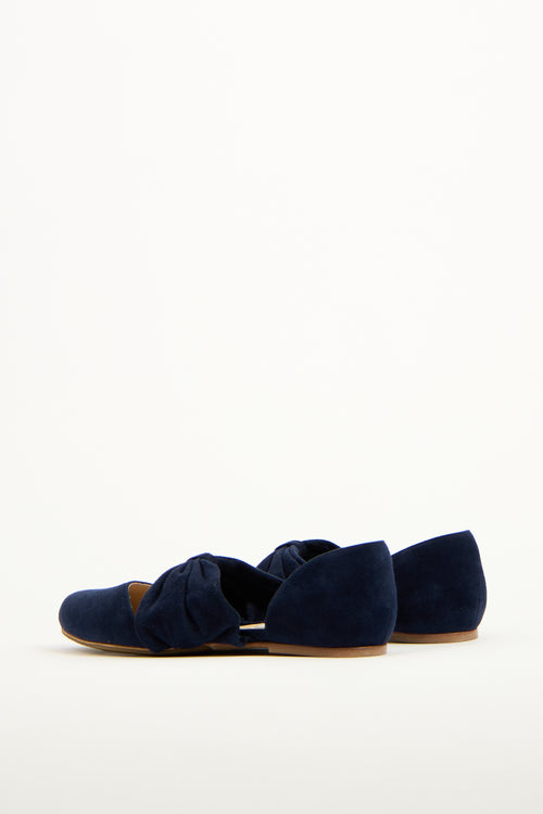 Gabriela Hearst Navy Suede D
Orsay Minerva Flat