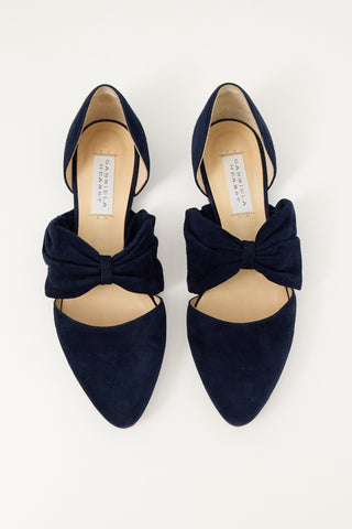 Gabriela Hearst Navy Suede D
Orsay Minerva Flat