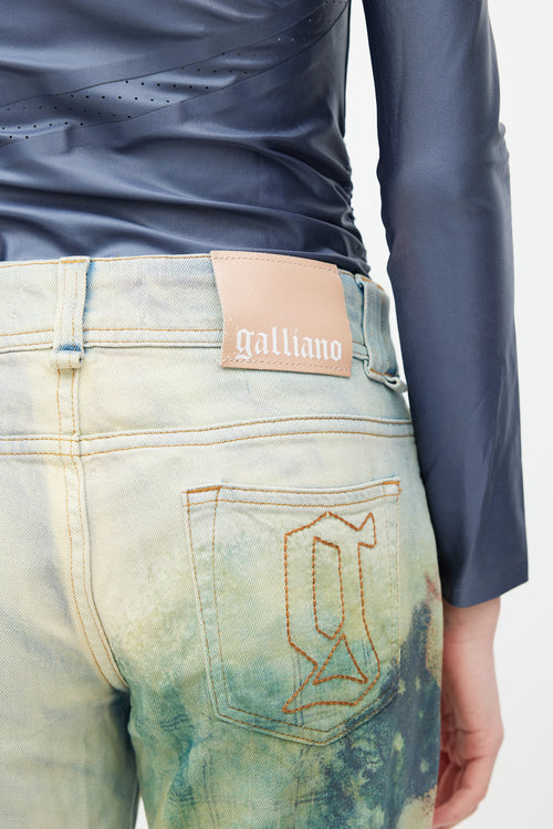 Galliano Blue 
Multicolour Graident Jeans