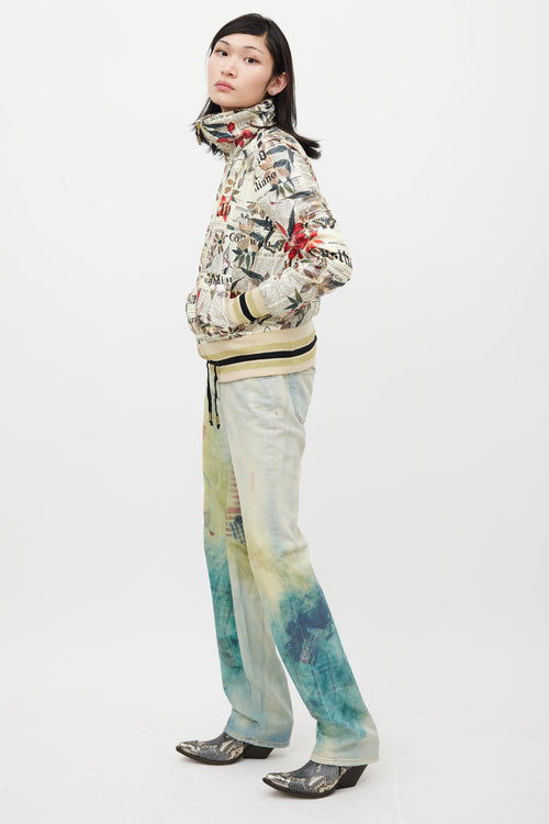 Galliano Blue 
Multicolour Graident Jeans